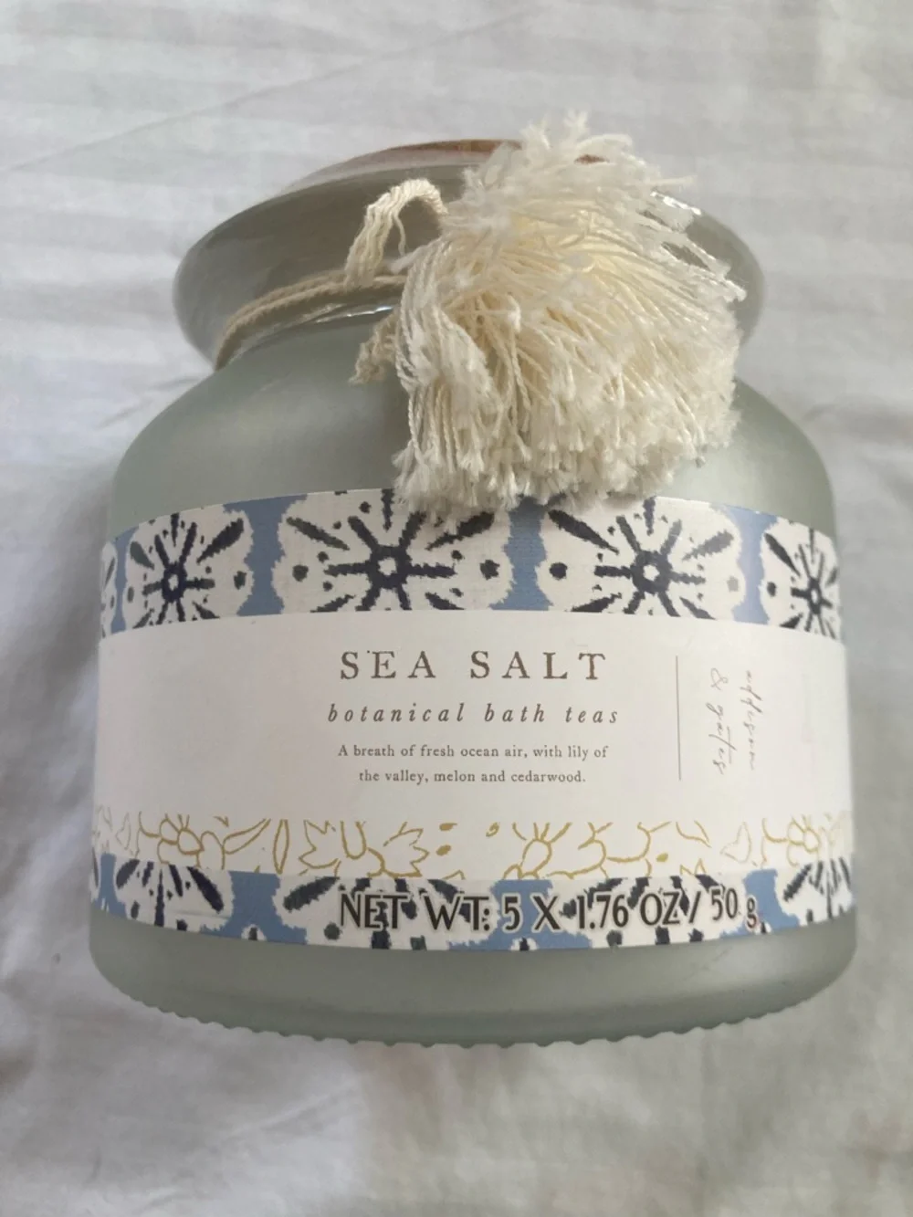 Jar of Sea Salt Bath Teas